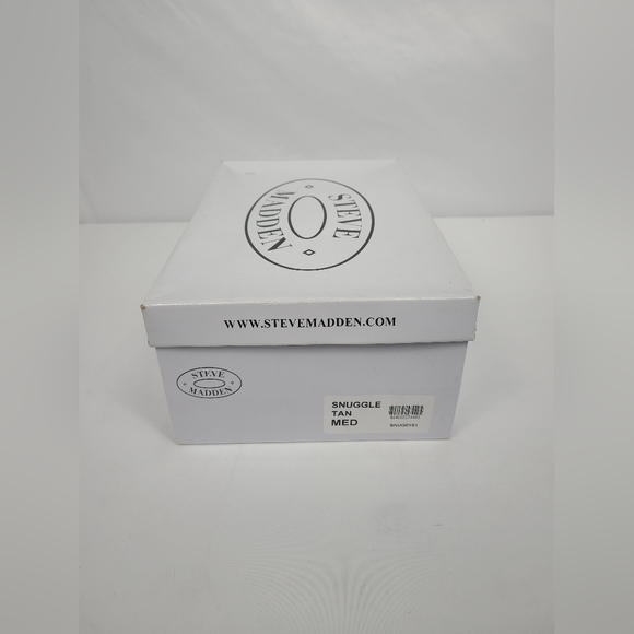 Steve Madden Fuzzy Slip On House Shoes Tan Size M With Box - Picture 11 of 11